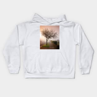 Misty Morning in Birchington Kids Hoodie